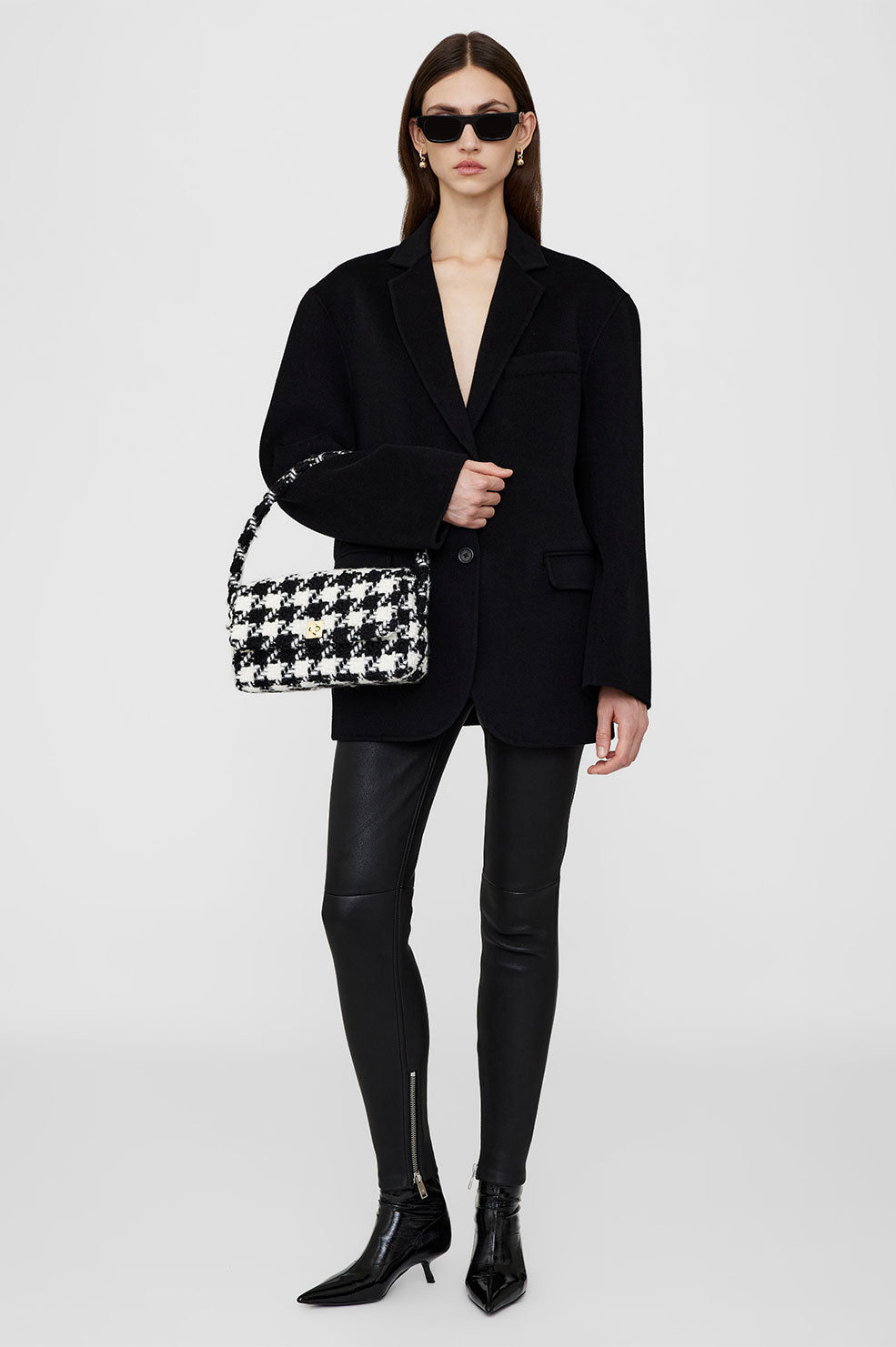 Bags And Wallets, Womens Anine Bing Nico Bag - Houndstooth