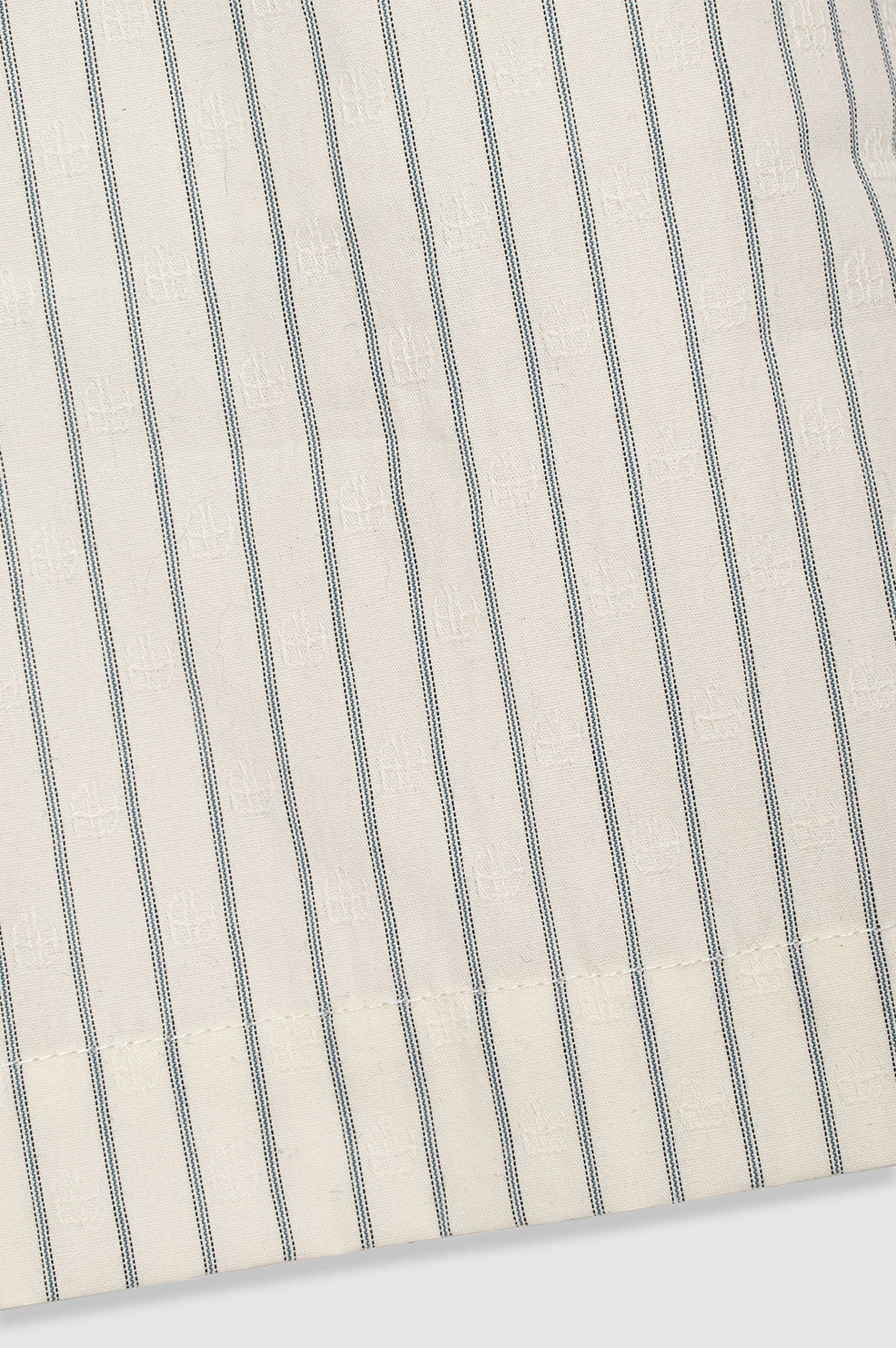 ANINE BING Braxton Shirt - Ivory And Blue Monogram Stripe – ANINE