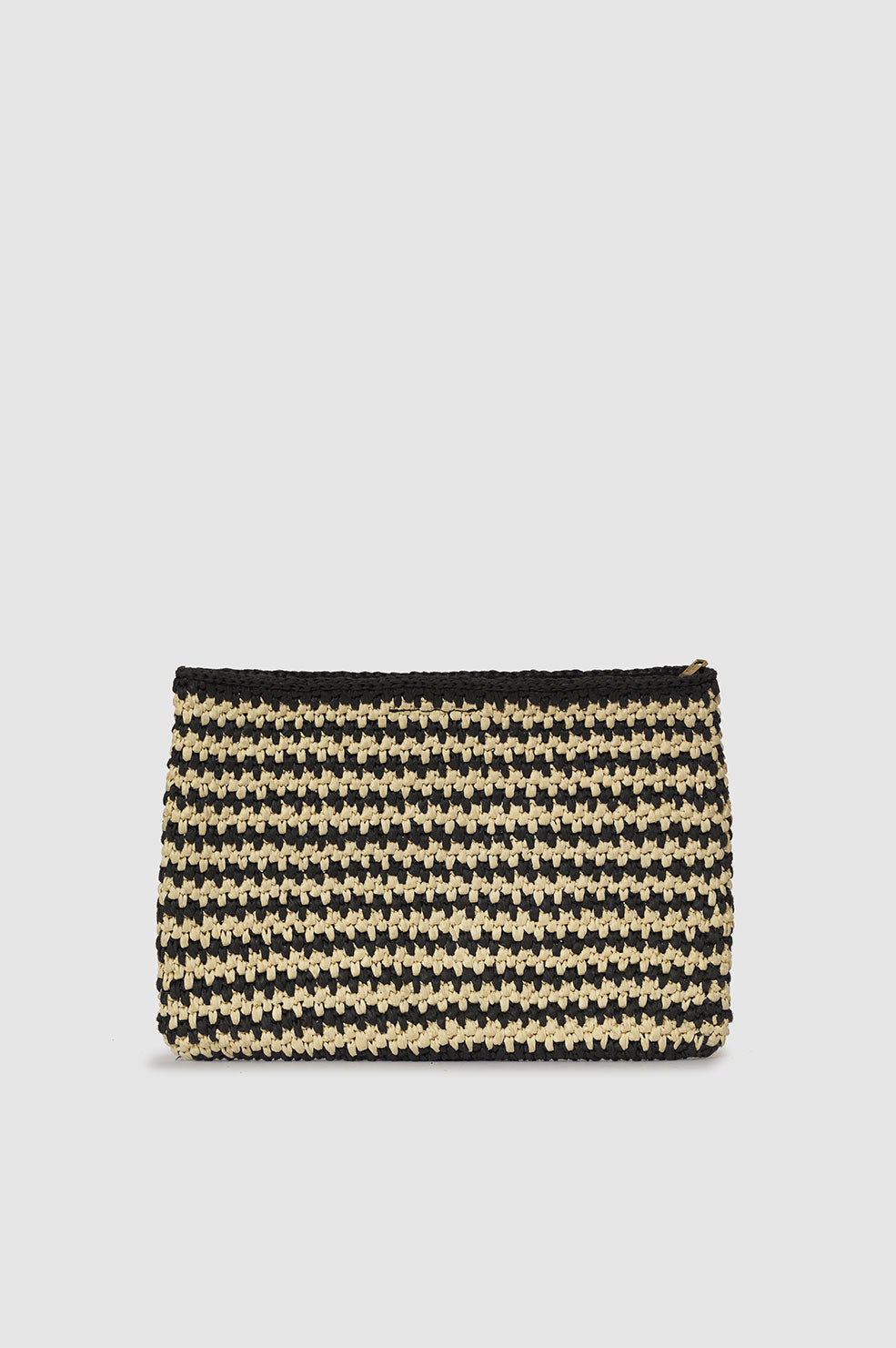 ANINE BING Large Rio Tote - Black And Natural Stripe