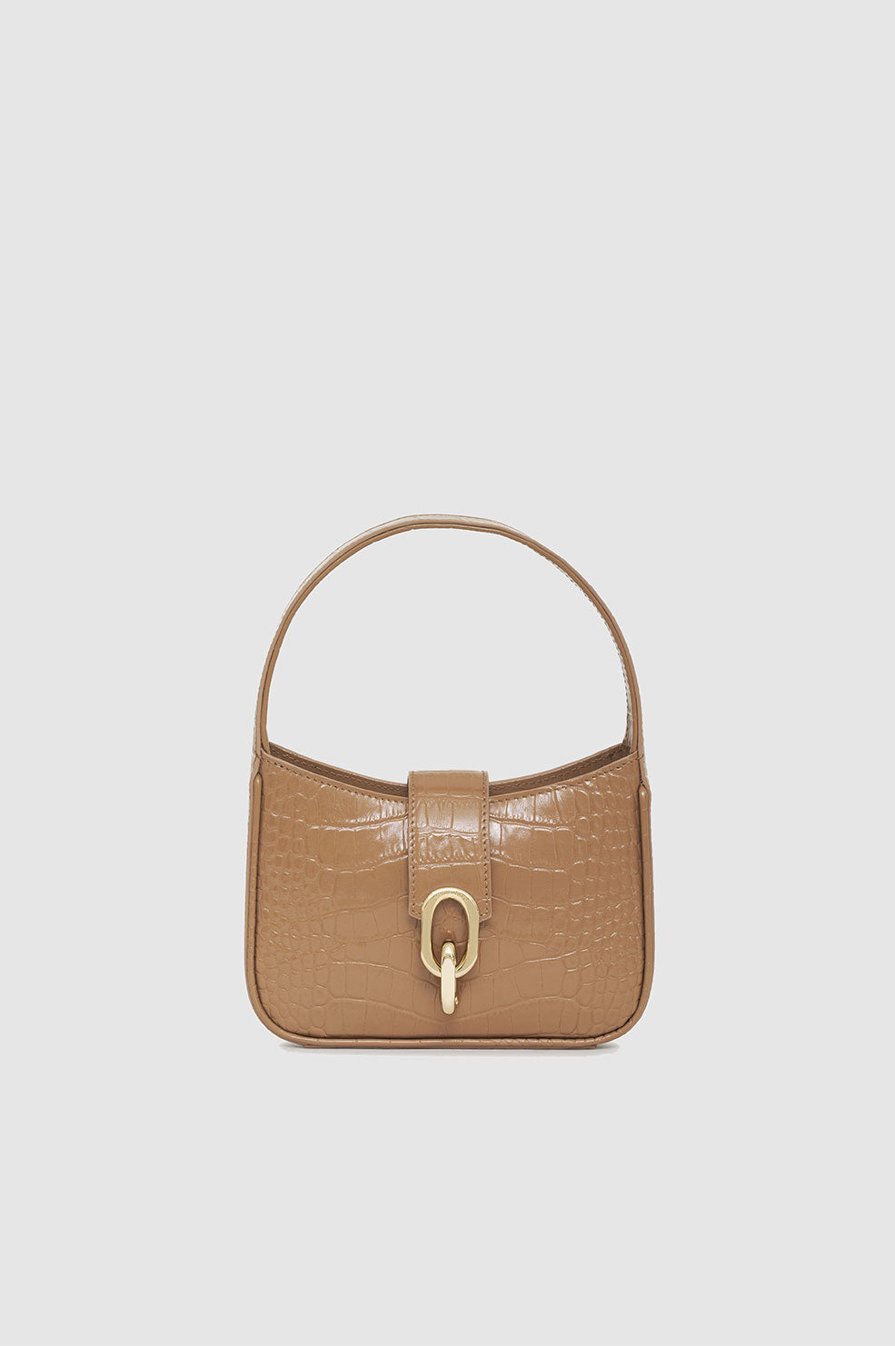 ANINE BING Mini Cleo Bag Camel Embossed