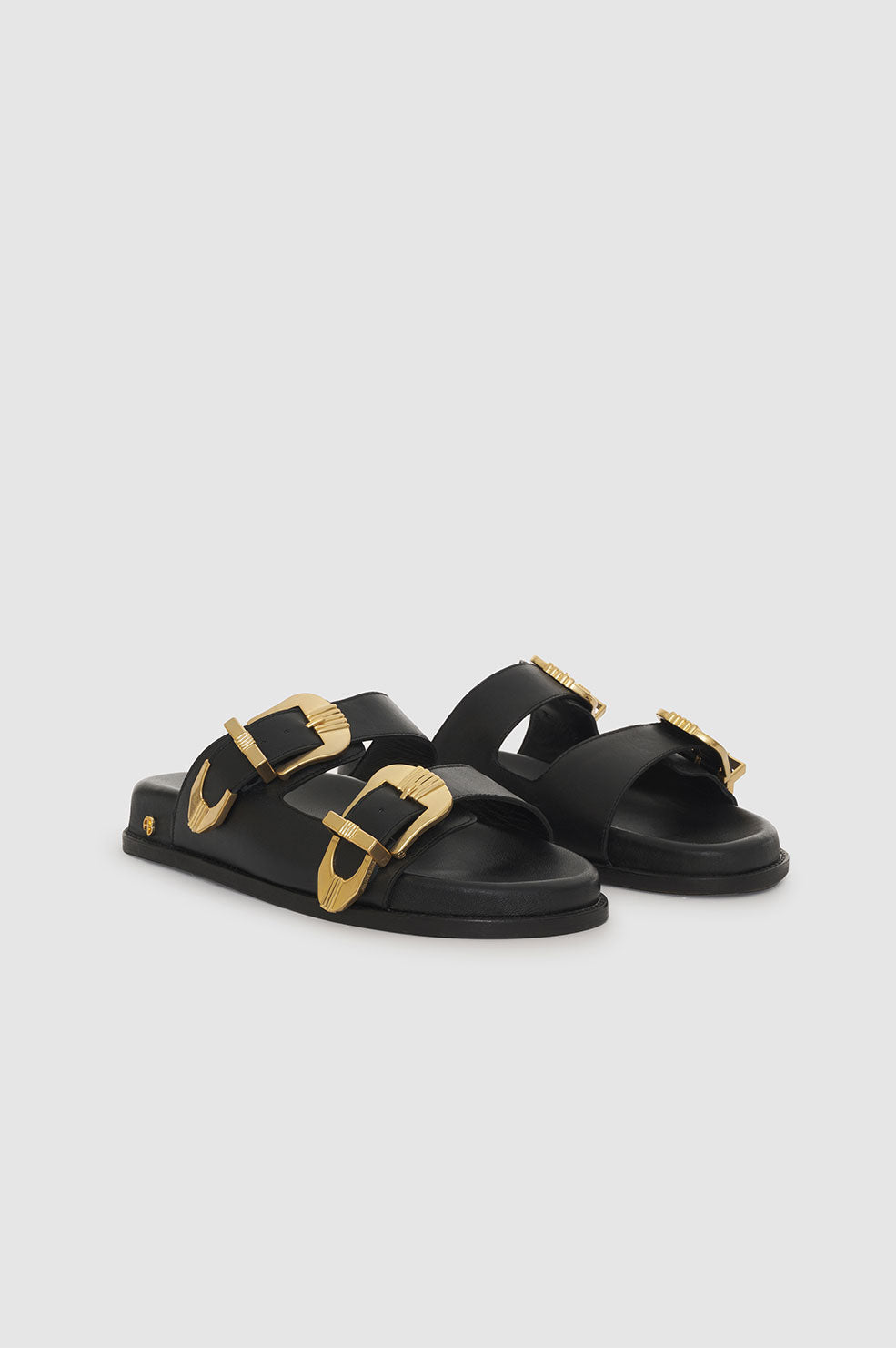 ANINE BING Waylon Slides Black