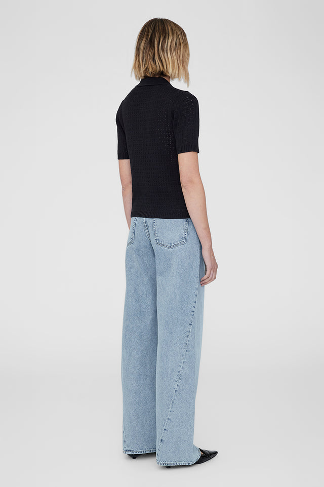 ANINE BING Alexis Sweater - Black - On Model Back