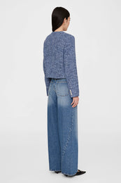 ANINE BING Amber Jacket - Blue Tweed - On Model Back