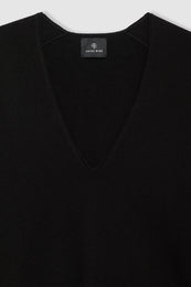 ANINE BING Athena Sweater - Black Cashmere - detail view