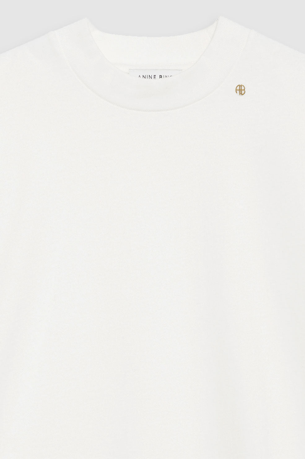 ANINE BING Auburn Tee - Ivory - Detail View