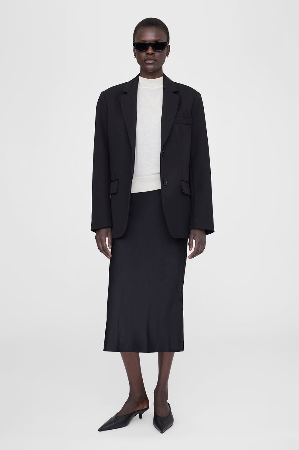 Bar Silk Skirt - Black