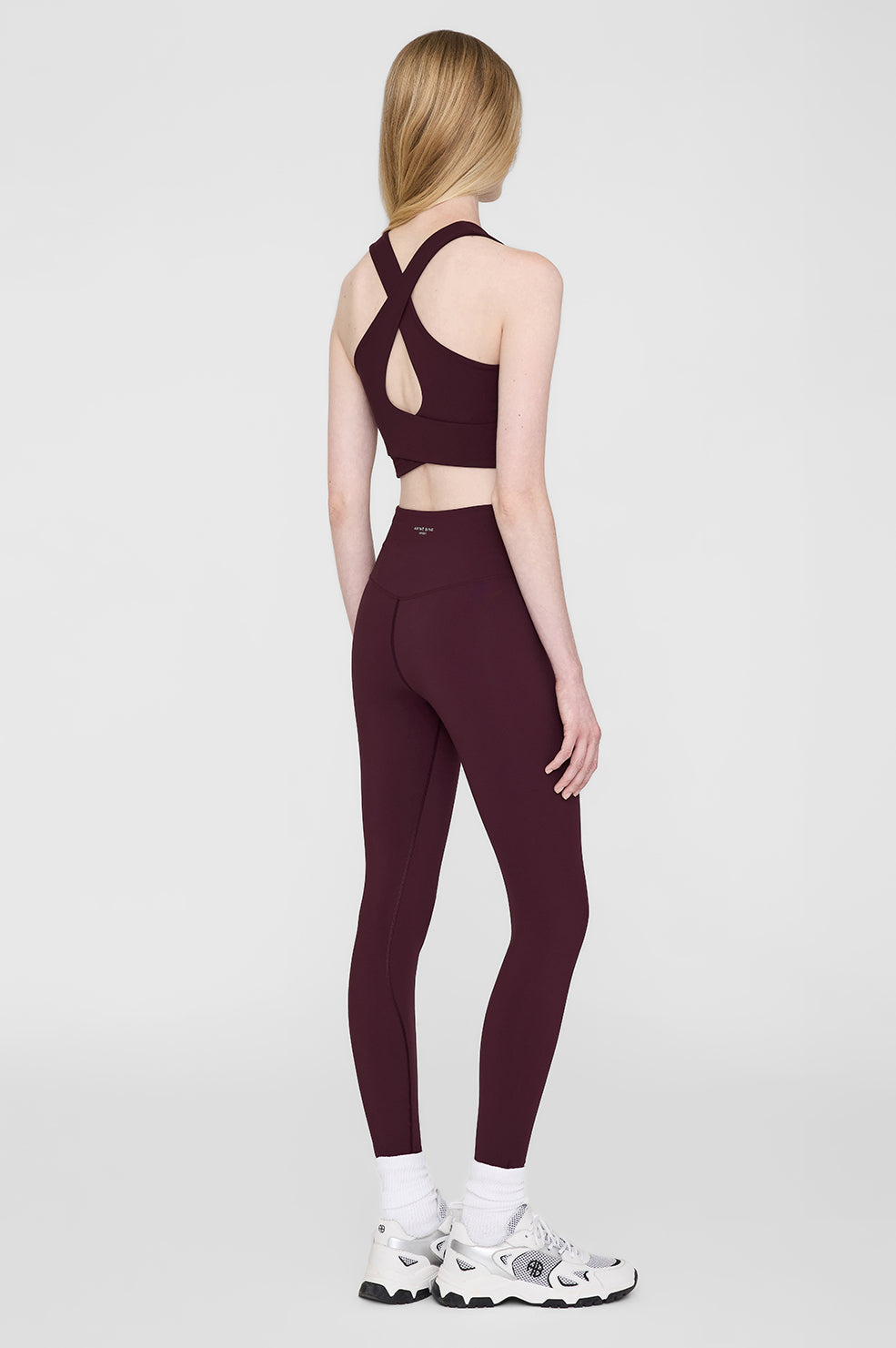 ANINE BING Blake Legging - Bordeaux - On Model Back