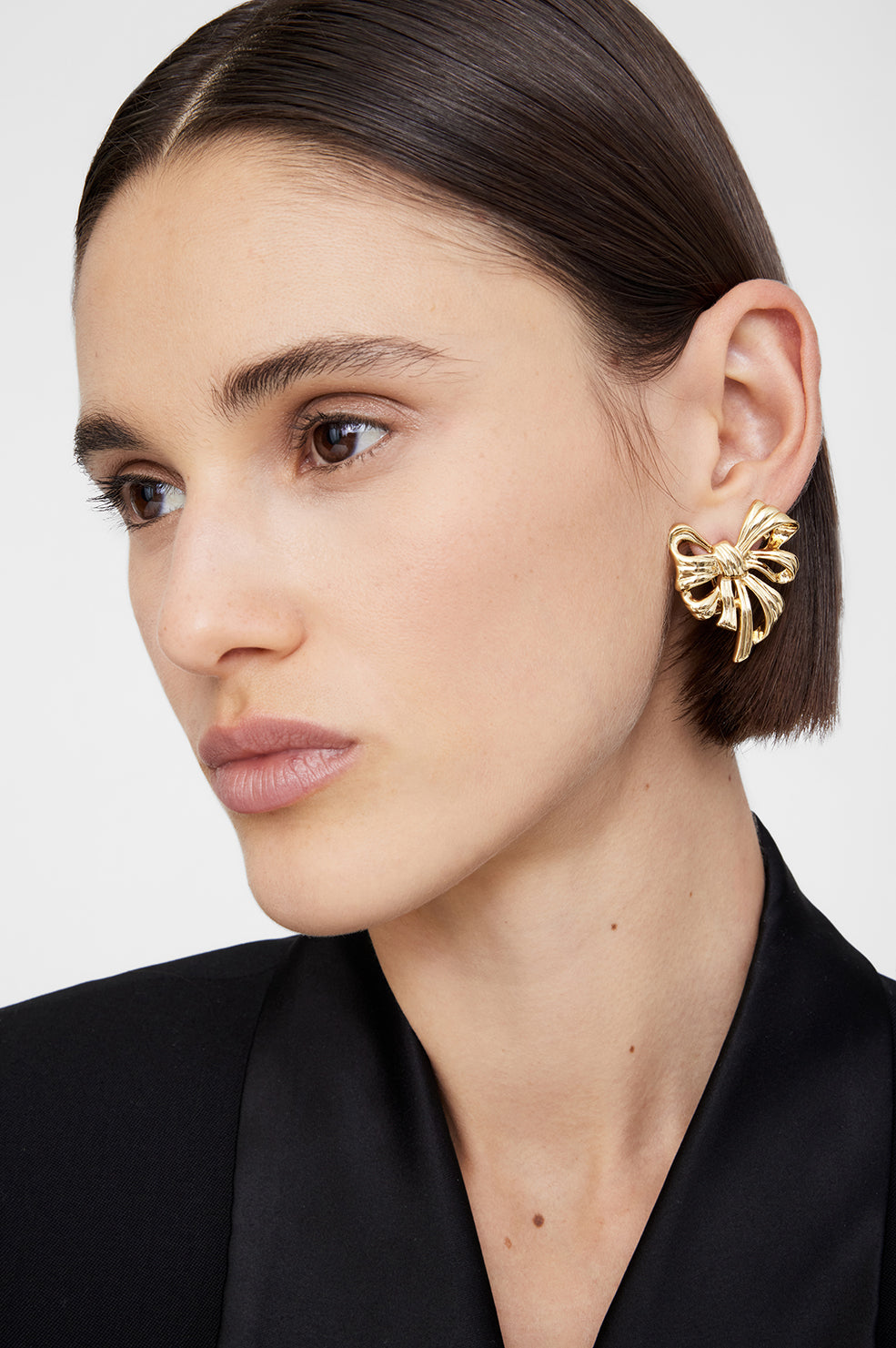 Bow Earrings - Gold