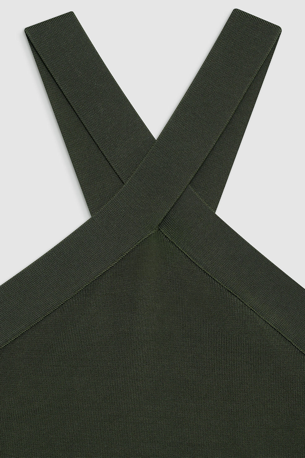 ANINE BING Brea Top - Dark Olive - Detail View