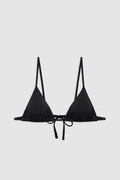 ANINE BING Brielle Bikini Top - Black - Front View