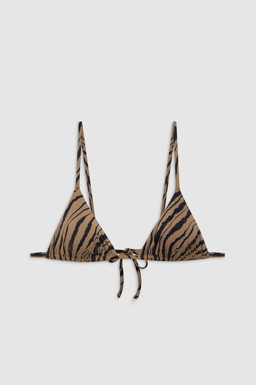 ANINE BING Brielle Bikini Top - Tiger Shell Print - Front VIew