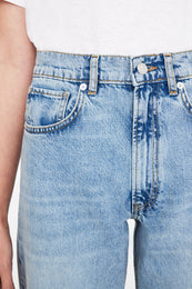 ANINE BING Brie Jean - Pale Azure - On Model Detail Front