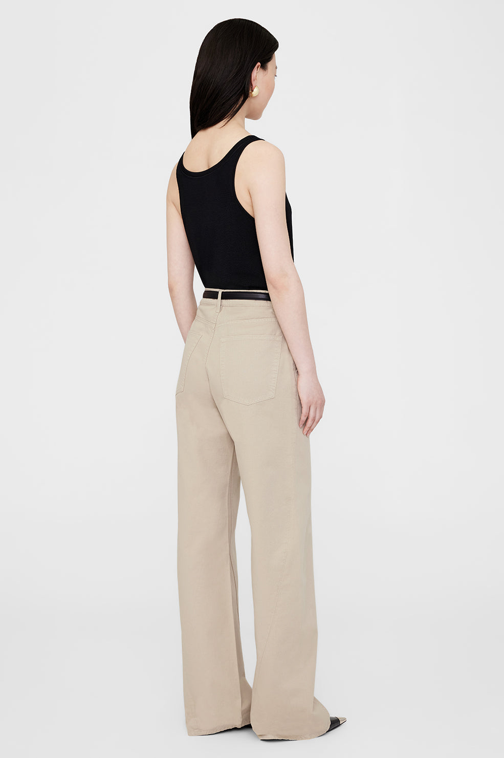 ANINE BING Briley Pant - Oatmeal - On Model Back