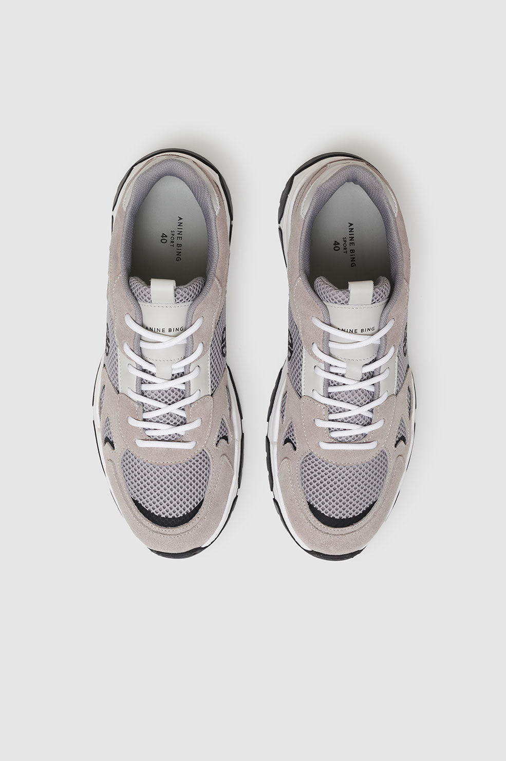 ANINE BING Brody Sneakers - Grey - Top Pair View