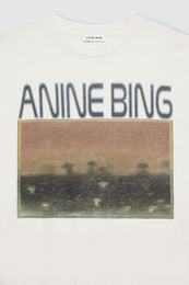 ANINE BING Cade Tee Mushrooms - Off White - Detail View