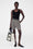 ANINE BING Cara Tote - Natural Canvas With Black - On Model View