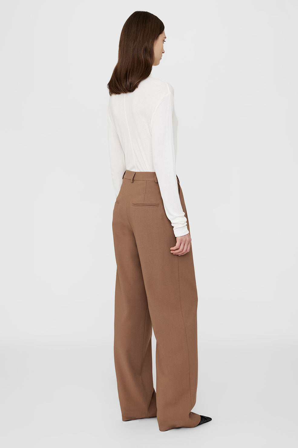 ANINE BING Carrie Pant - Camel Twill - On Model Back