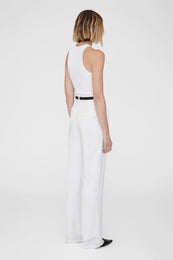 ANINE BING Carrie Pant - White Linen Blend - On Model Back