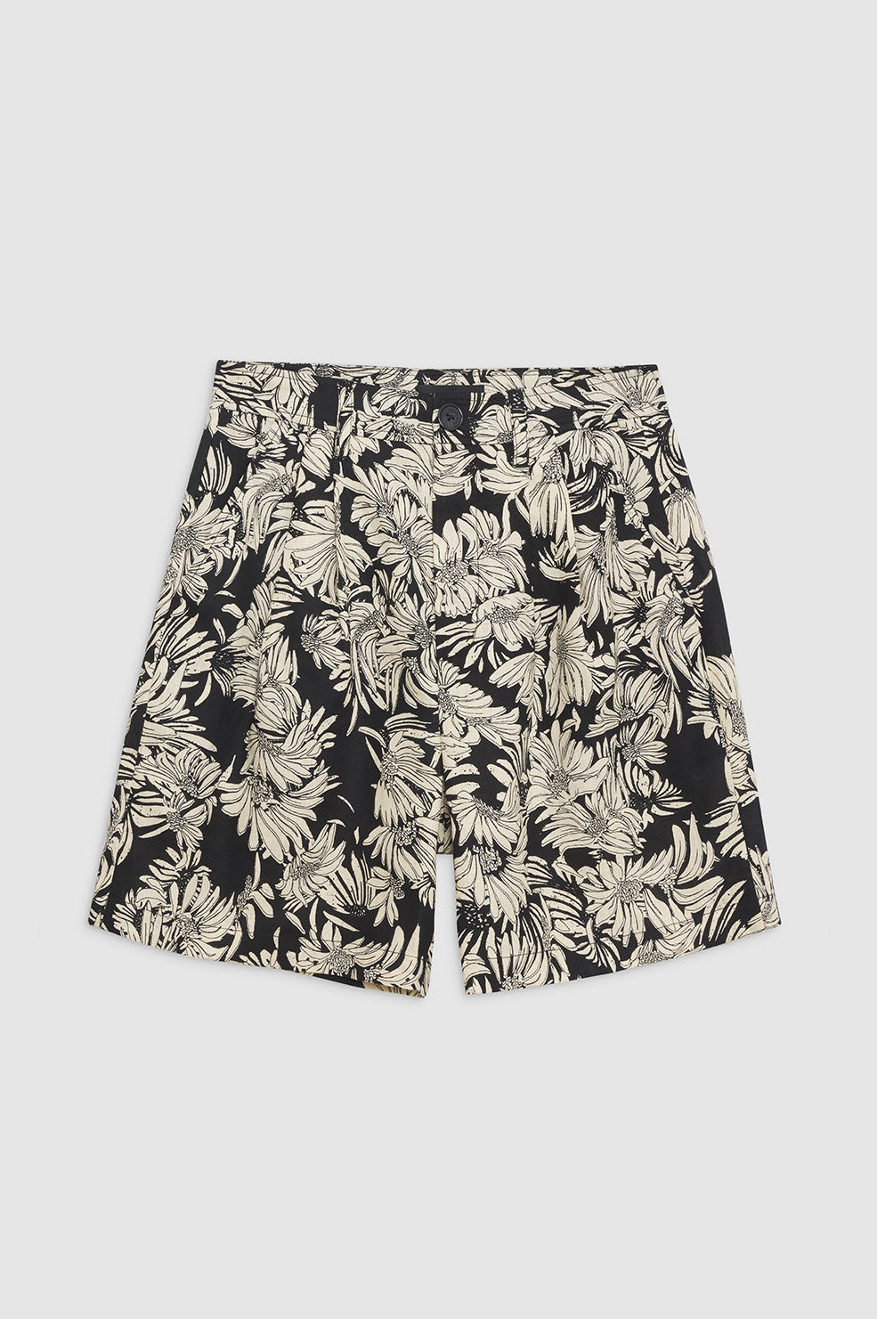 ANINE BING Carrie Short - Black Floral Print - Front View