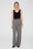 ANINE BING Carrie Pant - Black And White Mini Houndstooth - On Model Front