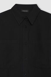 ANINE BING Dante Shirt - Black - Detail View