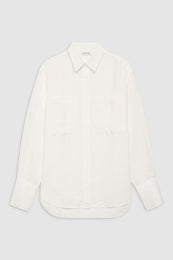 ANINE BING Dante Shirt - Ivory - Front View