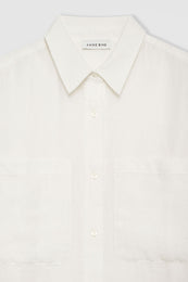 ANINE BING Dante Shirt - Ivory - Detail View