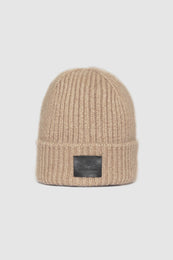 ANINE BING Elia Beanie - Camel - Front View