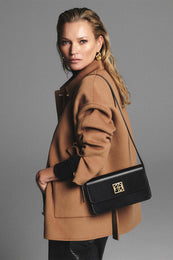 ANINE BING Elly Crossbody Bag - High-Shine Black - Kate Moss Featuring Elly Crossbody Bag