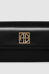 ANINE BING Elly Crossbody Bag - High-Shine Black - detail view