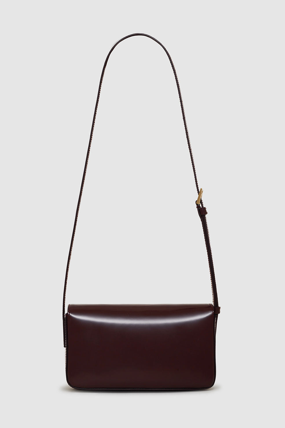 ANINE BING Elly Crossbody Bag - High-Shine Burgundy - back view