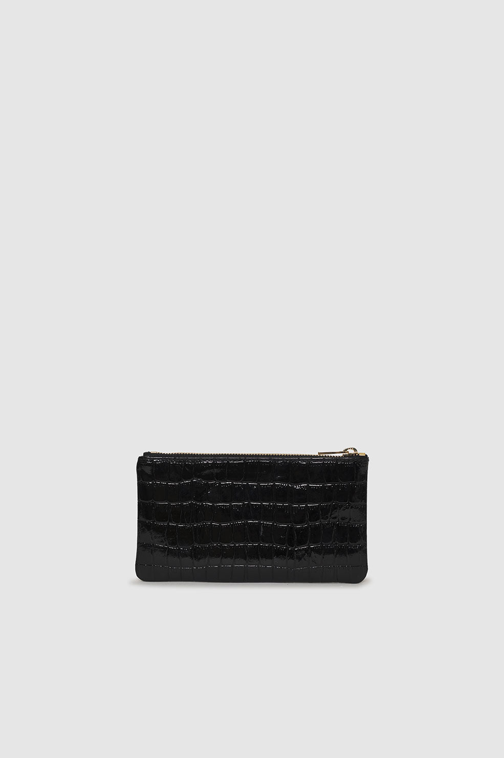 ANINE BING Elly Pouch - Black Embossed - Back View