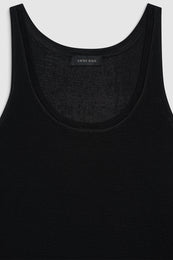 ANINE BING Giorgio Sweater Tank - Black - Detail View