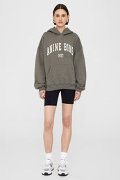 ANINE BING Harvey Sweatshirt - Dusty Olive - On Model Front