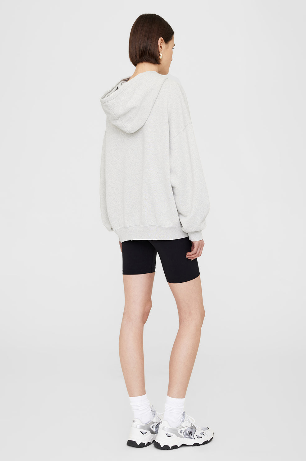 ANINE BING Harvey Sweatshirt - Heather Grey - On Model Back