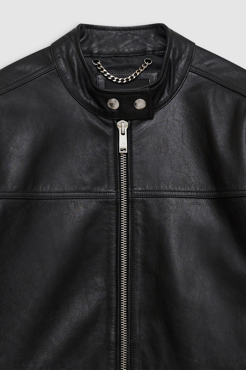 ANINE BING Henry Jacket - Black Leather - detail view