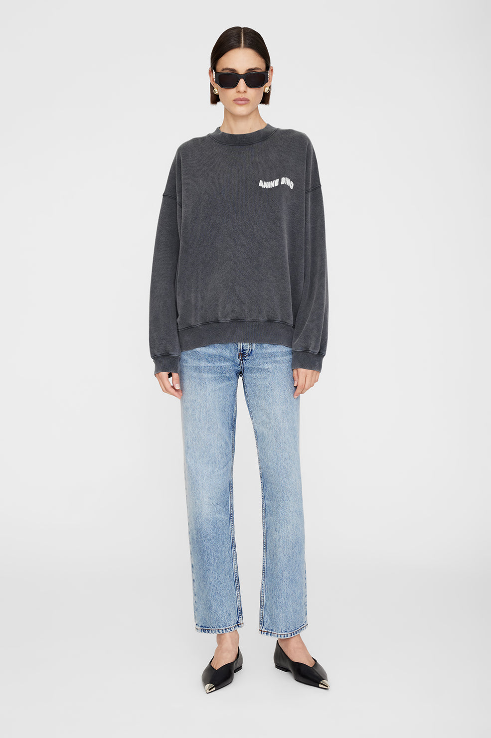 Jaci Sweatshirt Daydreams - Washed Black