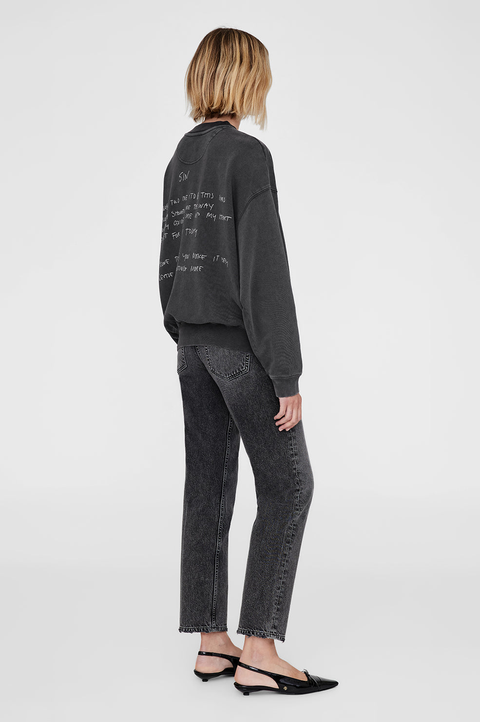 Jaci Sweatshirt Lyrics - Washed Black