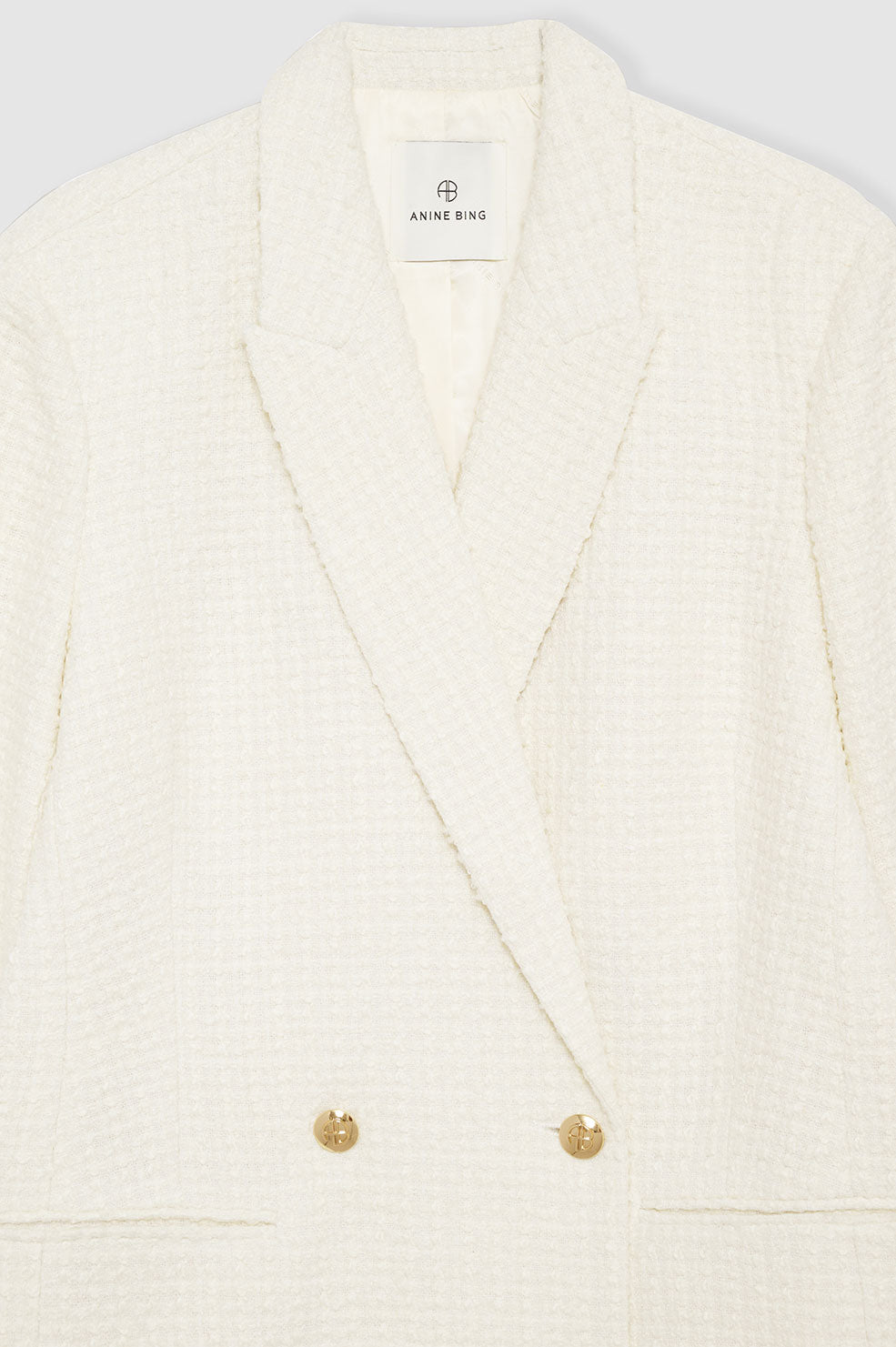 ANINE BING Jasmine Blazer - Ivory - Detail View