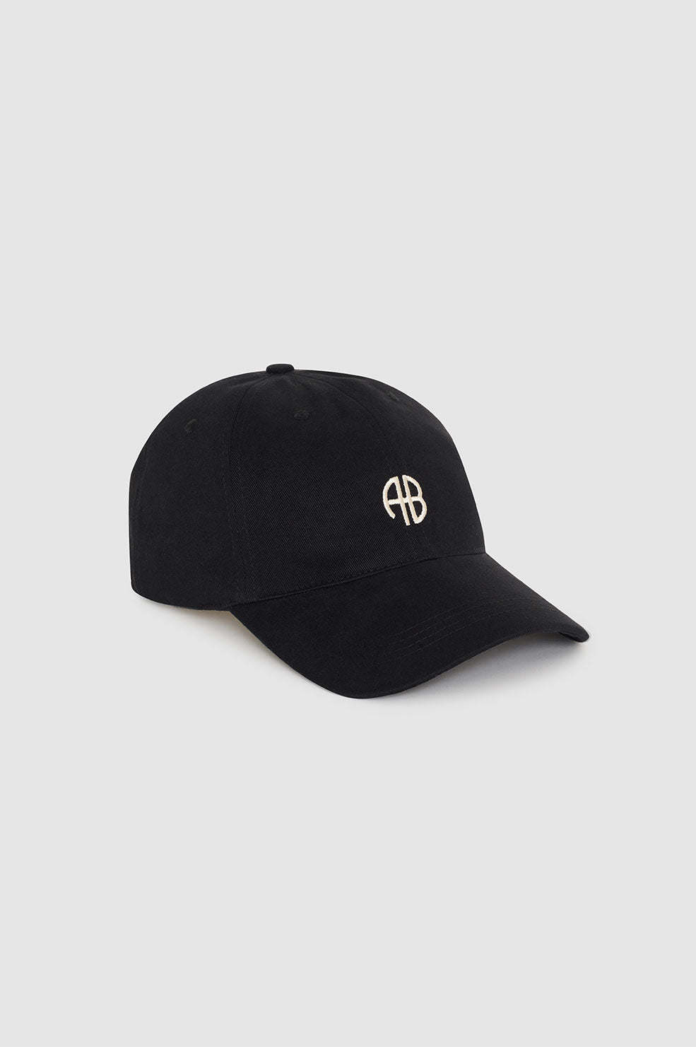 ANINE BING Jeremy Baseball Cap AB - Black - Side View