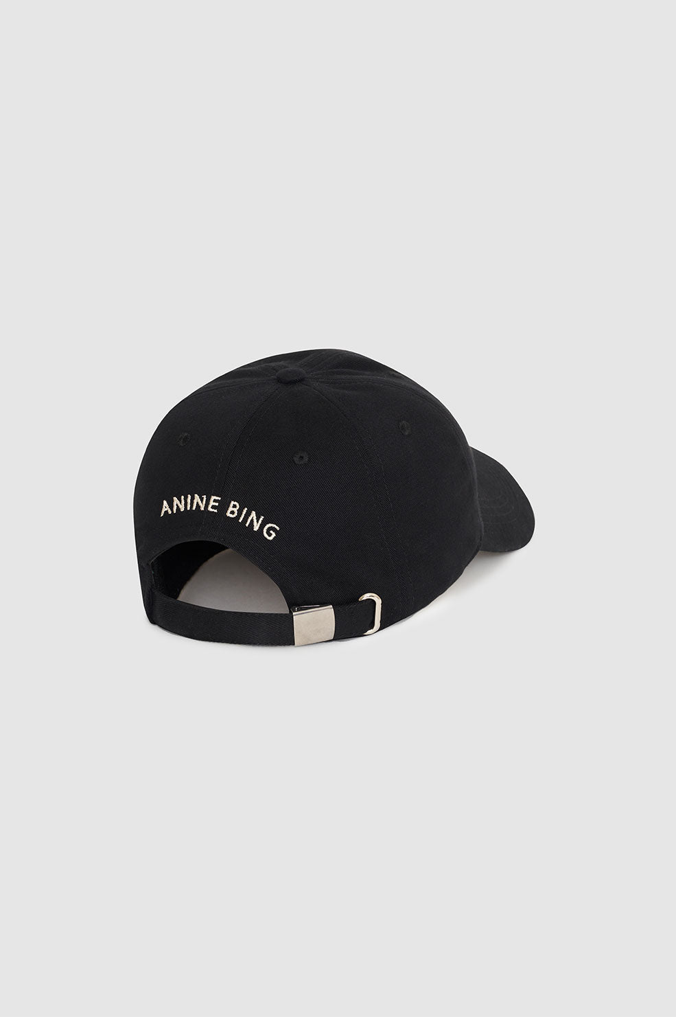 ANINE BING Jeremy Baseball Cap AB - Black - Back View