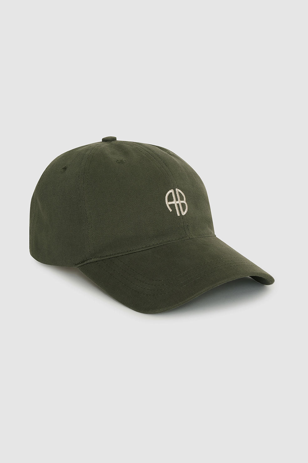 ANINE BING Jeremy Baseball Cap AB - Dark Olive - Side View