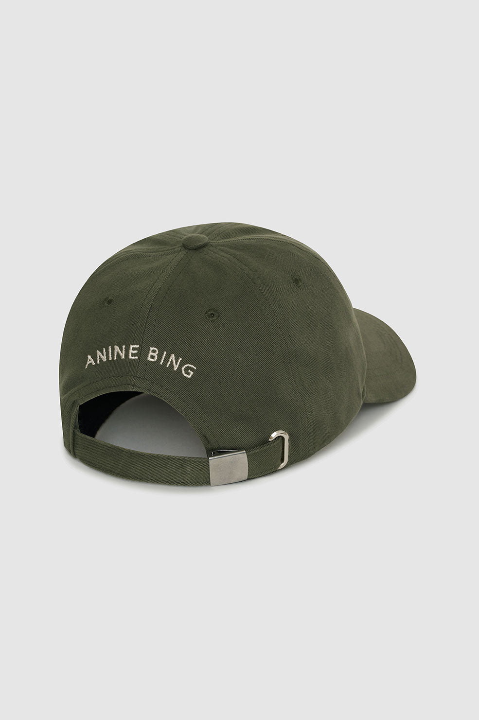 ANINE BING Jeremy Baseball Cap AB - Dark Olive - Back View