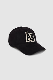 ANINE BING Jeremy Baseball Cap Letterman - Black - Side View