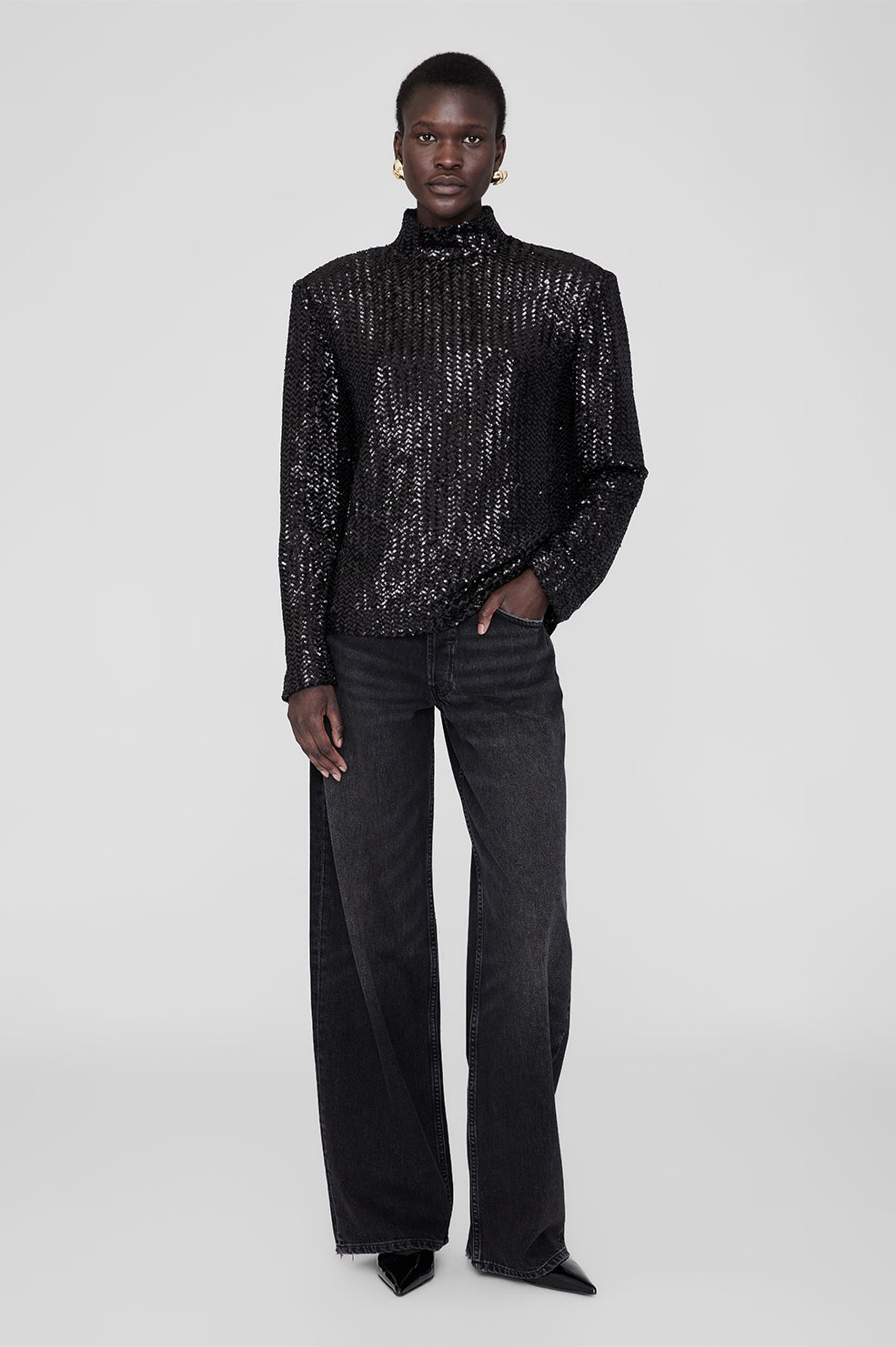 Josephine Top - Black Sequin