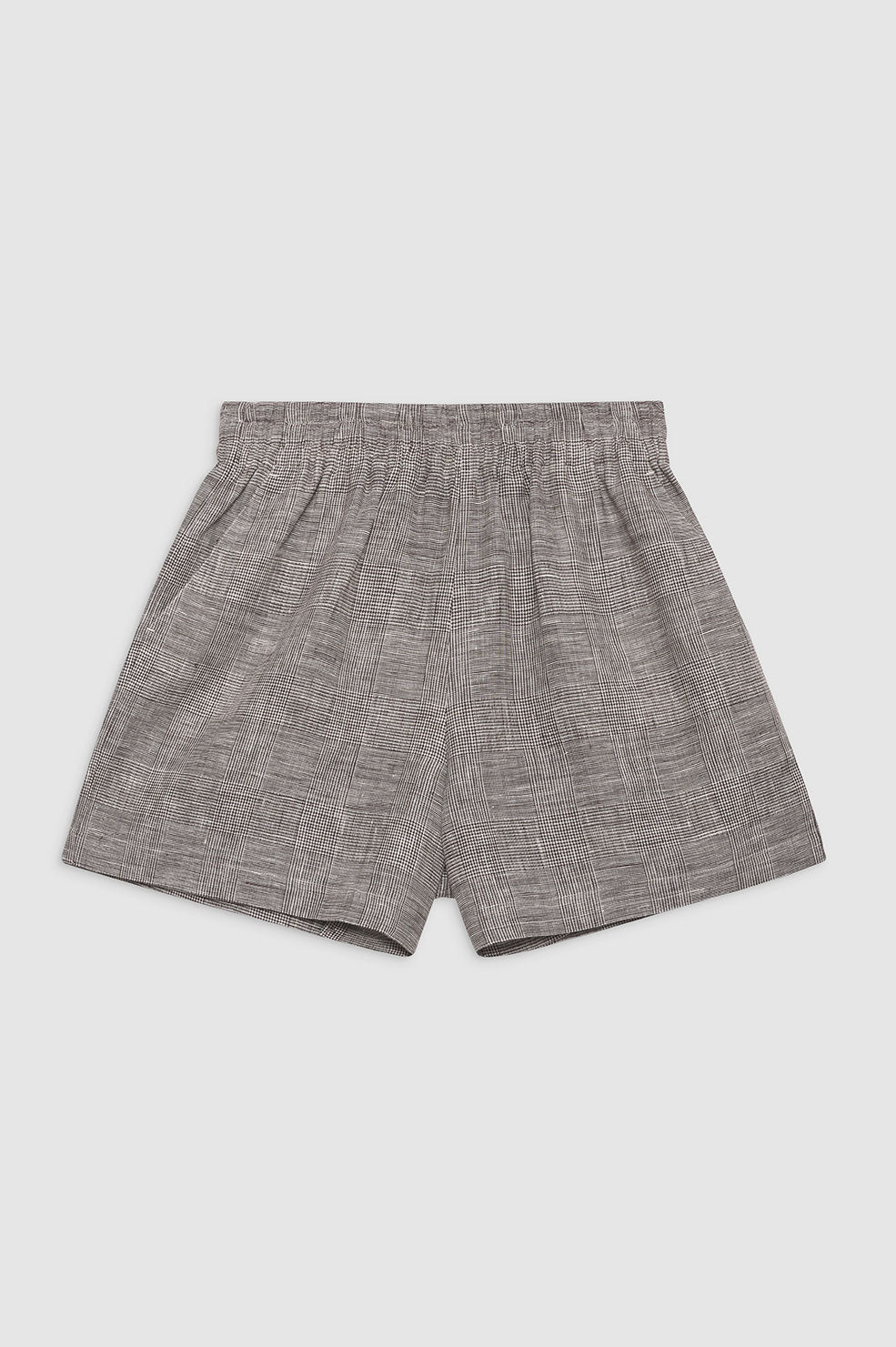 ANINE BING Kam Short - Brown Plaid - Front View