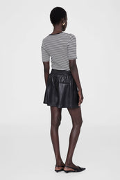 ANINE BING Kam Short - Black Vegan Leather - On Model Back