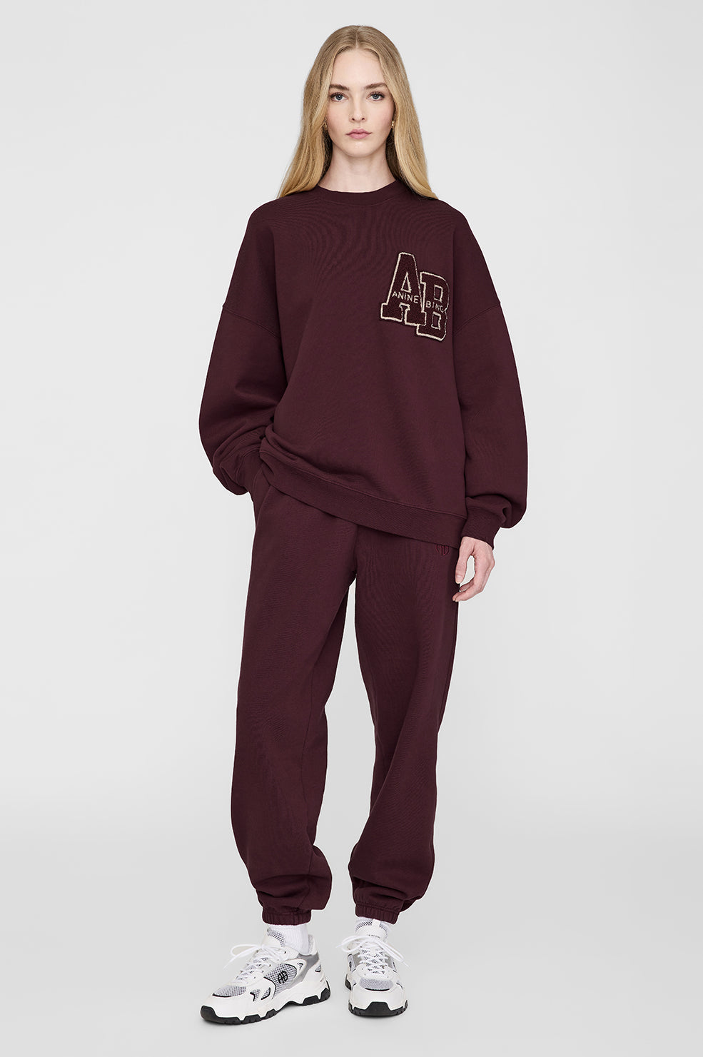 ANINE BING Karter Jogger Dark Burgundy