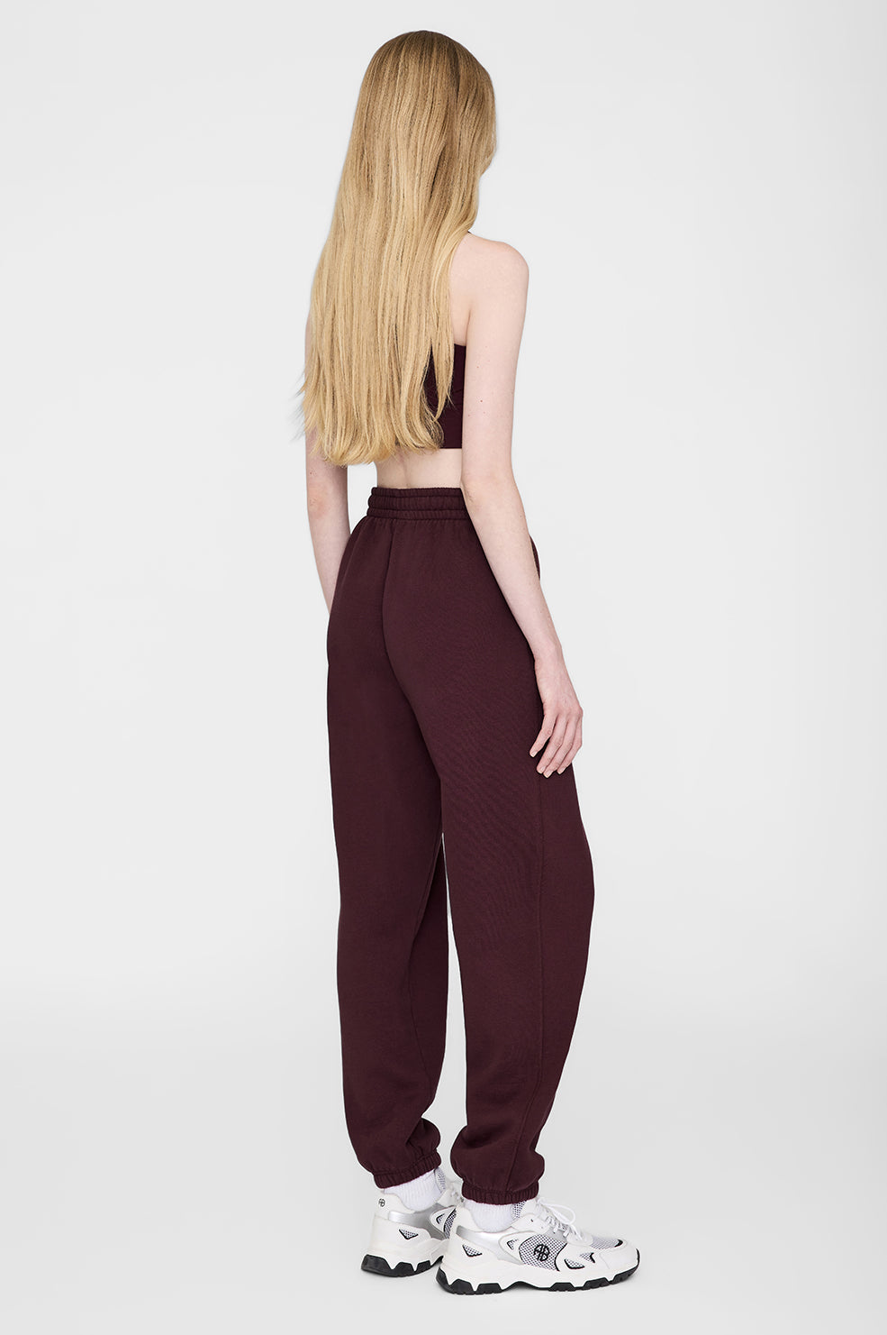 ANINE BING Karter Jogger - Dark Burgundy - On Model Back