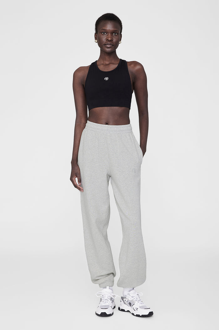 ANINE BING Karter Jogger - Heather Grey - On Model Front Second Image